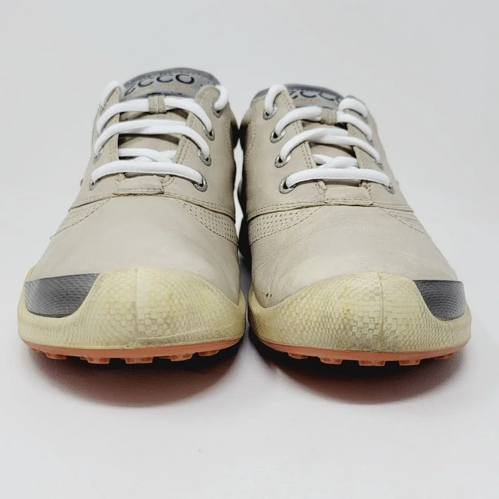 Ecco Womens Golf Shoes Sz 9 Biom Yak Leather Hydromax Beige  Sneakers